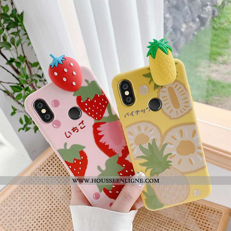 Étui Xiaomi Mi A2 Lite Charmant Silicone Rouge Vent Incassable Créatif Jaune