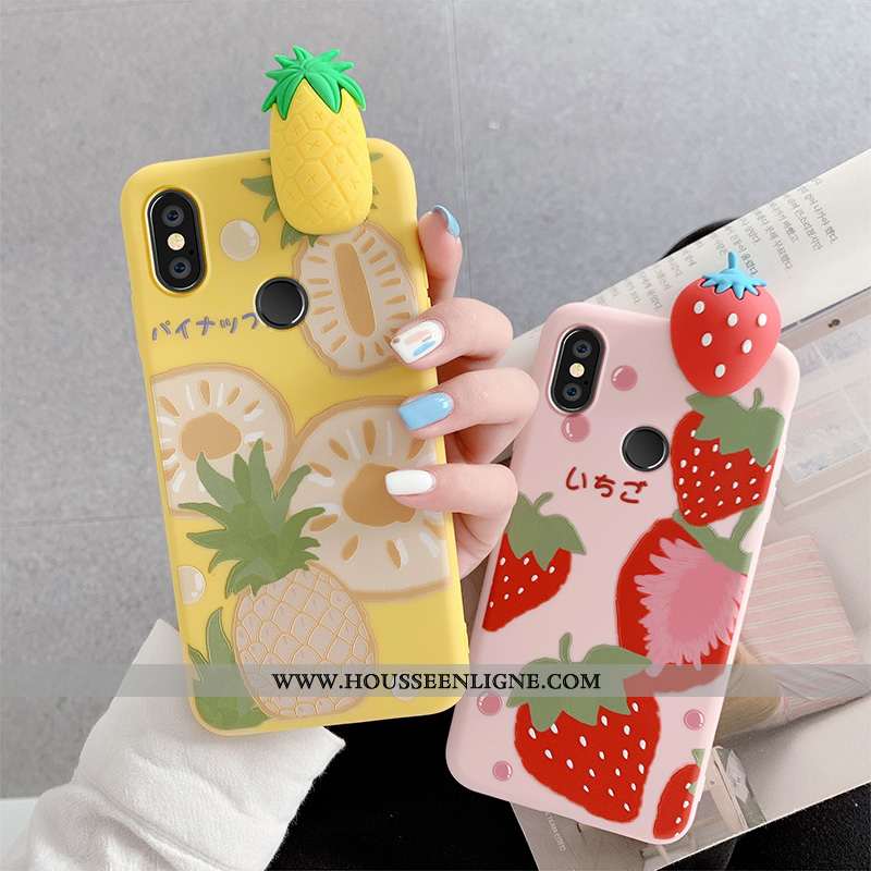 Étui Xiaomi Mi A2 Lite Charmant Silicone Rouge Vent Incassable Créatif Jaune