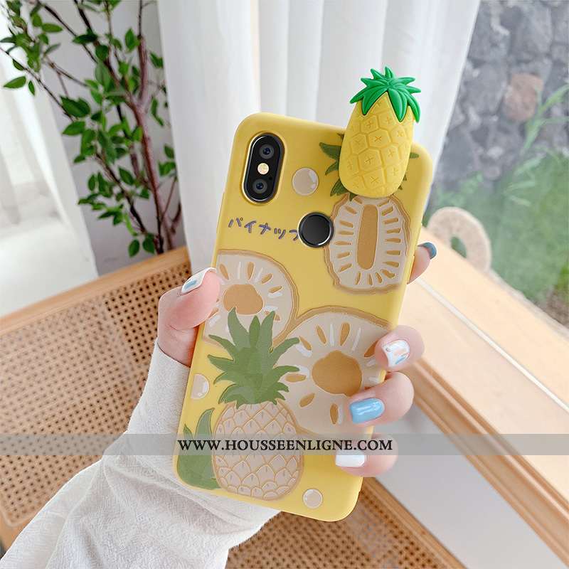 Étui Xiaomi Mi A2 Lite Charmant Silicone Rouge Vent Incassable Créatif Jaune