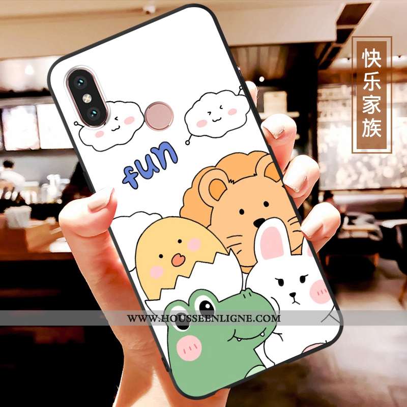 Étui Xiaomi Mi A2 Lite Dessin Animé Charmant Coque Incassable Multicolore Fluide Doux Coloré