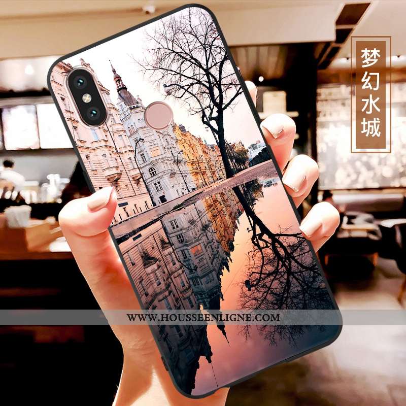 Étui Xiaomi Mi A2 Lite Dessin Animé Charmant Coque Incassable Multicolore Fluide Doux Coloré
