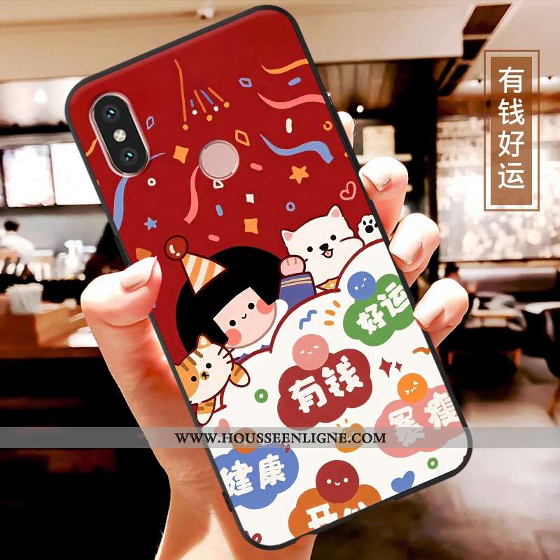 Étui Xiaomi Mi A2 Lite Dessin Animé Charmant Coque Incassable Multicolore Fluide Doux Coloré