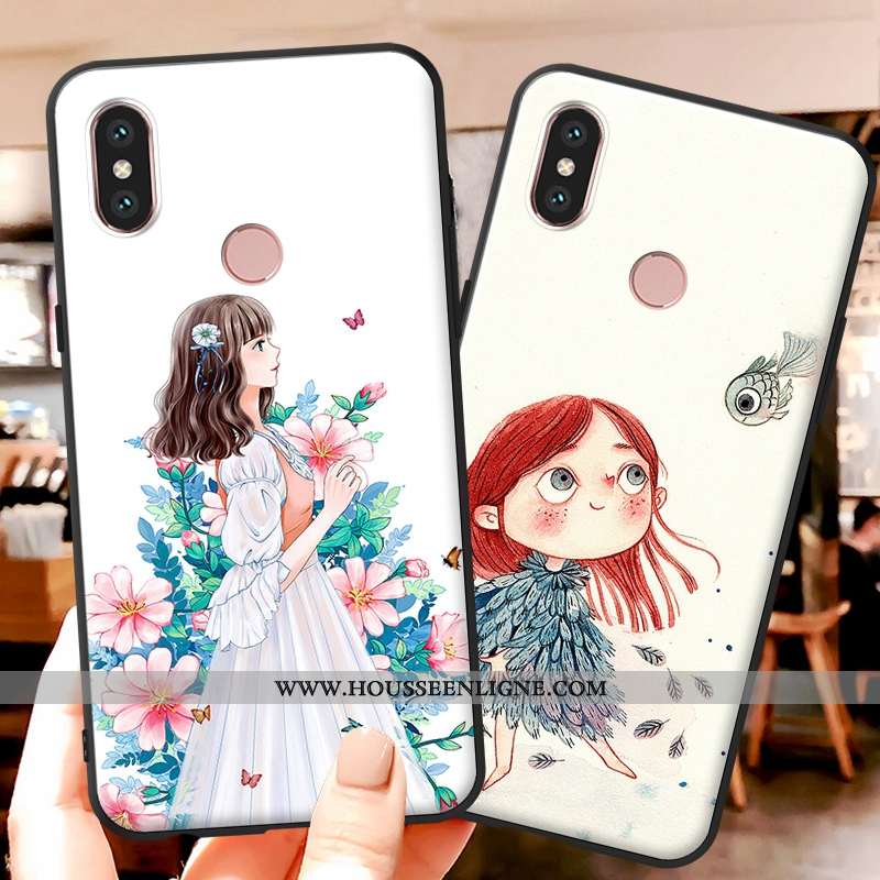 Étui Xiaomi Mi A2 Lite Dessin Animé Charmant Coque Incassable Multicolore Fluide Doux Coloré
