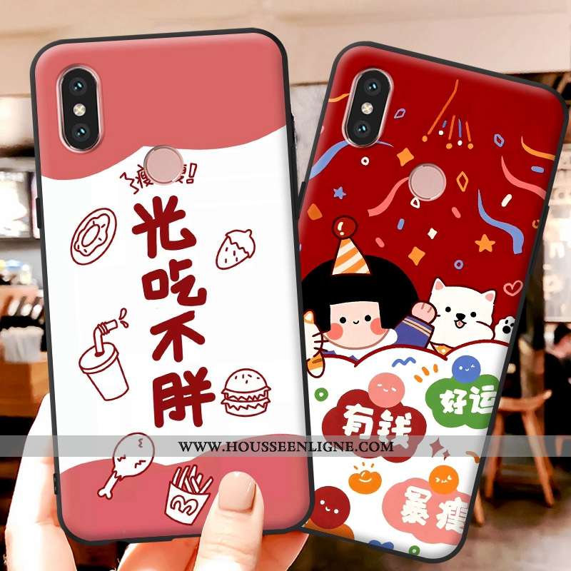 Étui Xiaomi Mi A2 Lite Dessin Animé Charmant Coque Incassable Multicolore Fluide Doux Coloré