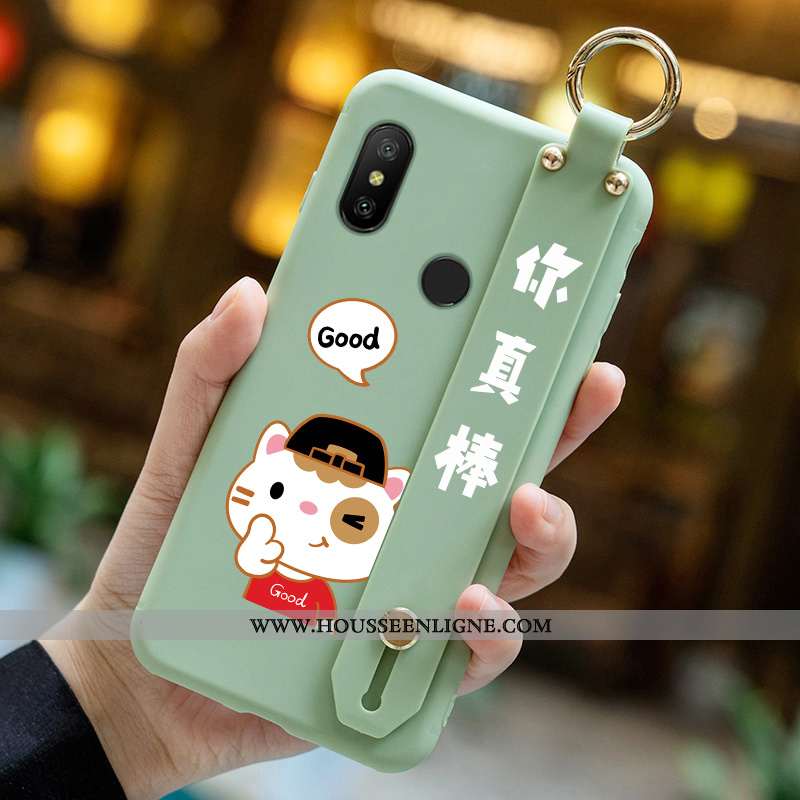 Étui Xiaomi Mi A2 Lite Dessin Animé Charmant Rouge Tout Compris Mode Incassable Bleu