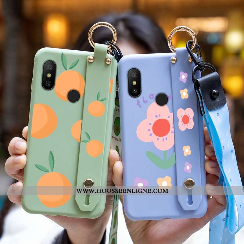 Étui Xiaomi Mi A2 Lite Dessin Animé Charmant Rouge Tout Compris Mode Incassable Bleu