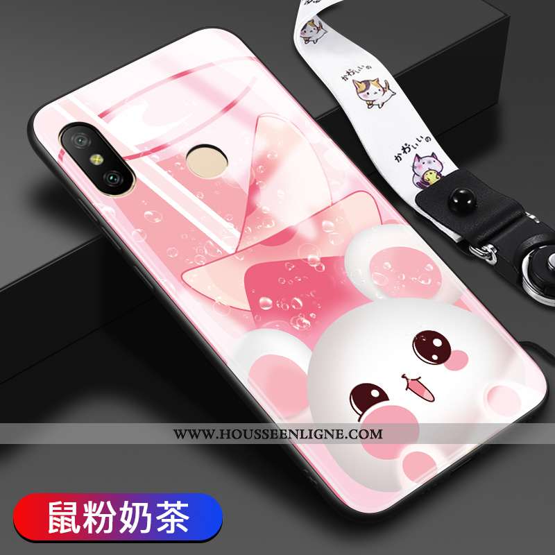 Étui Xiaomi Mi A2 Lite Dessin Animé Tendance Difficile Tout Compris Incassable Rose