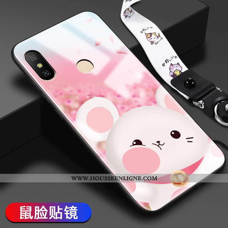 Étui Xiaomi Mi A2 Lite Dessin Animé Tendance Difficile Tout Compris Incassable Rose