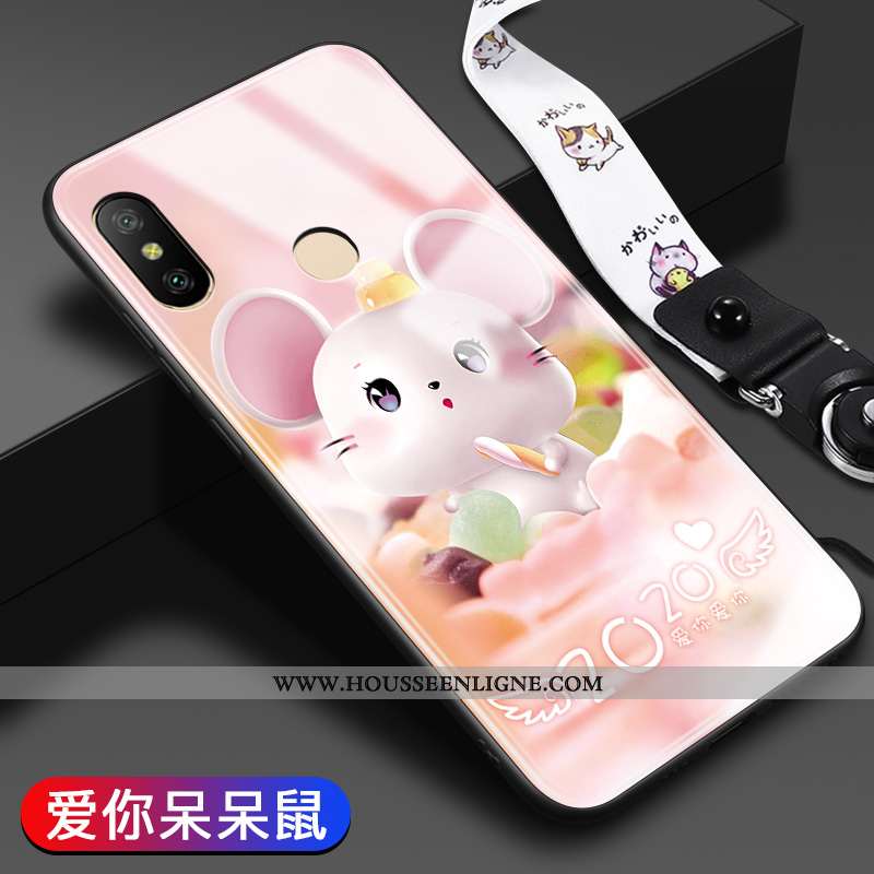 Étui Xiaomi Mi A2 Lite Dessin Animé Tendance Difficile Tout Compris Incassable Rose