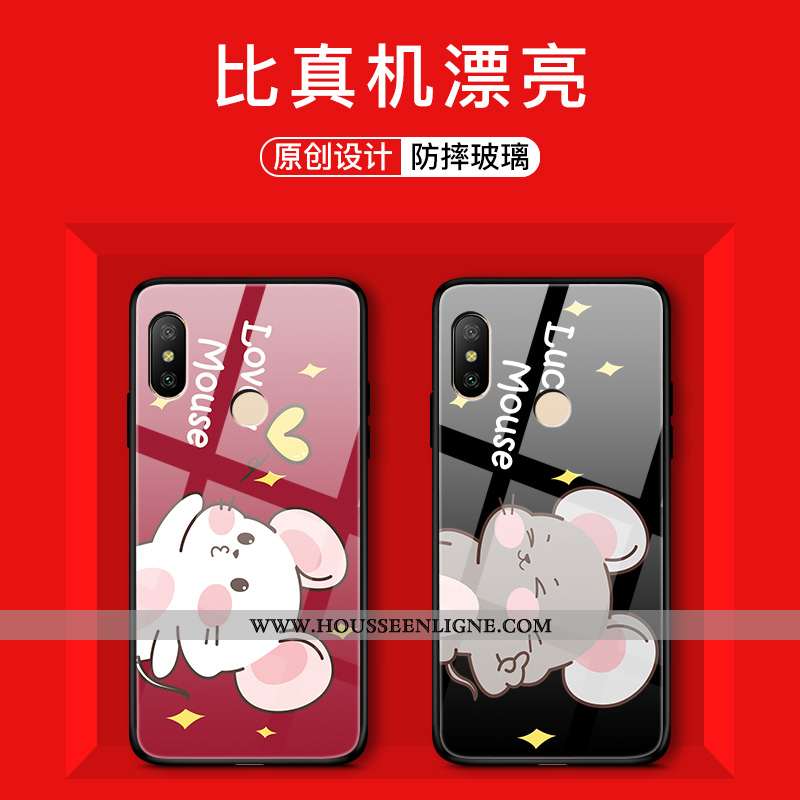 Étui Xiaomi Mi A2 Lite Dessin Animé Tendance Difficile Tout Compris Incassable Rose