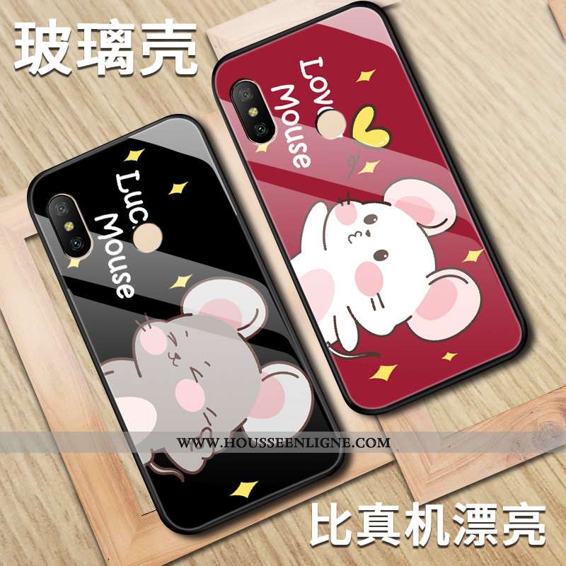 Étui Xiaomi Mi A2 Lite Dessin Animé Tendance Difficile Tout Compris Incassable Rose