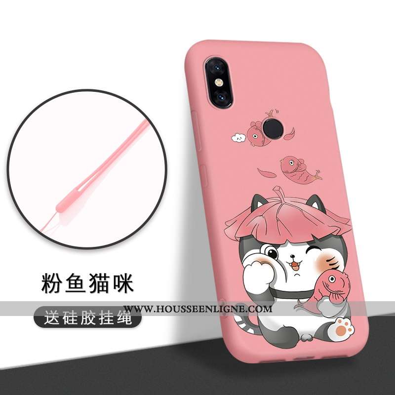 Étui Xiaomi Mi A2 Lite Légère Fluide Doux Amoureux Téléphone Portable Petit Vert Incassable Bleu