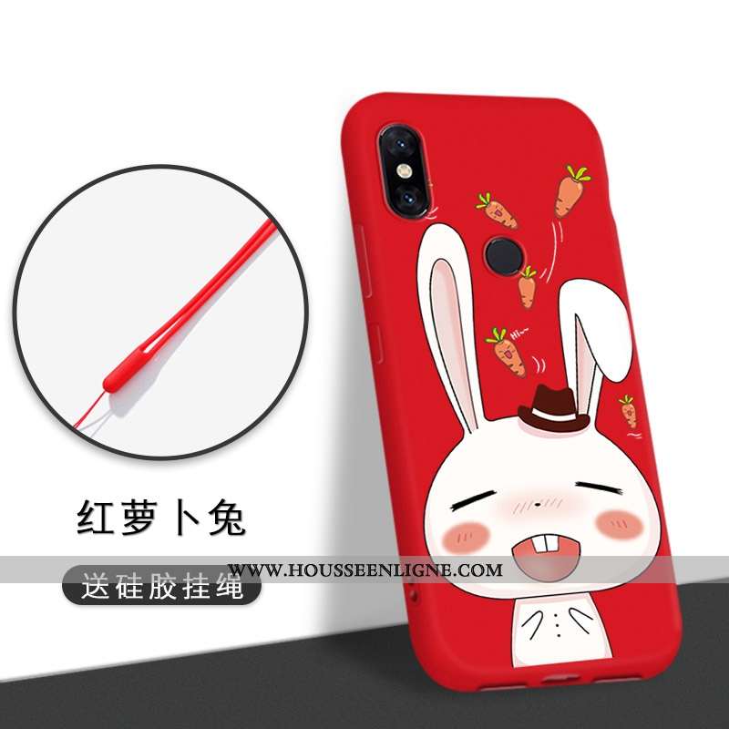 Étui Xiaomi Mi A2 Lite Légère Fluide Doux Amoureux Téléphone Portable Petit Vert Incassable Bleu
