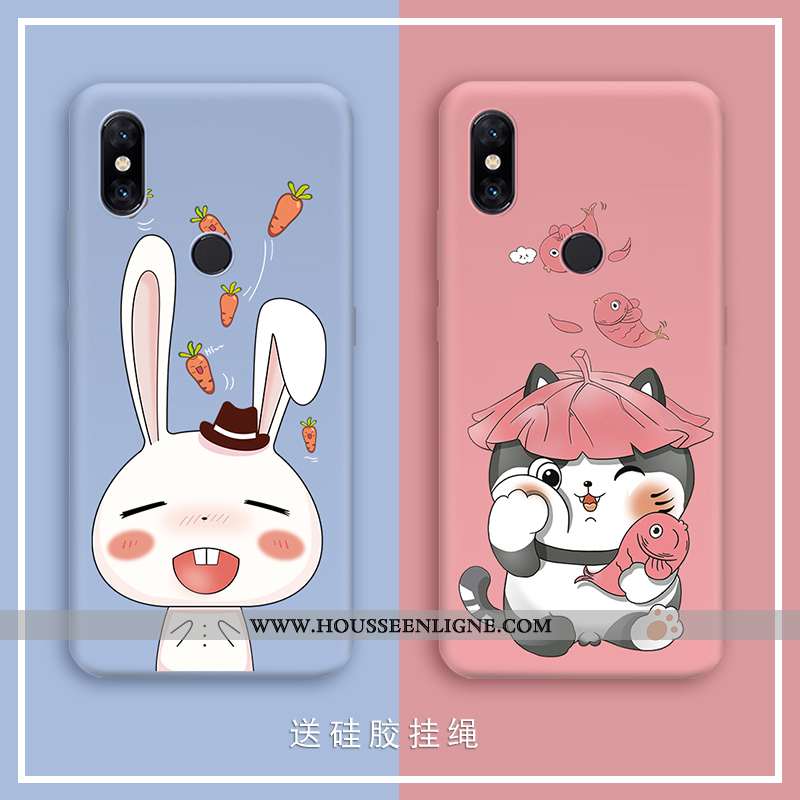 Étui Xiaomi Mi A2 Lite Légère Fluide Doux Amoureux Téléphone Portable Petit Vert Incassable Bleu