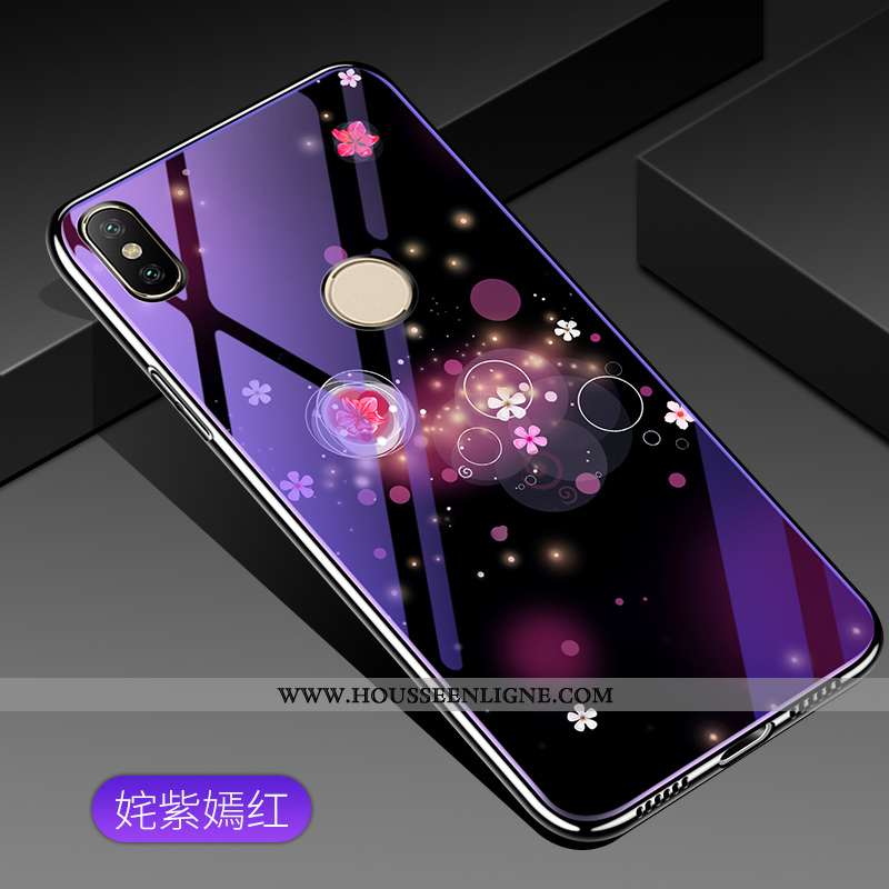 Étui Xiaomi Mi A2 Lite Personnalité Créatif Coque Petit Violet Téléphone Portable Rouge