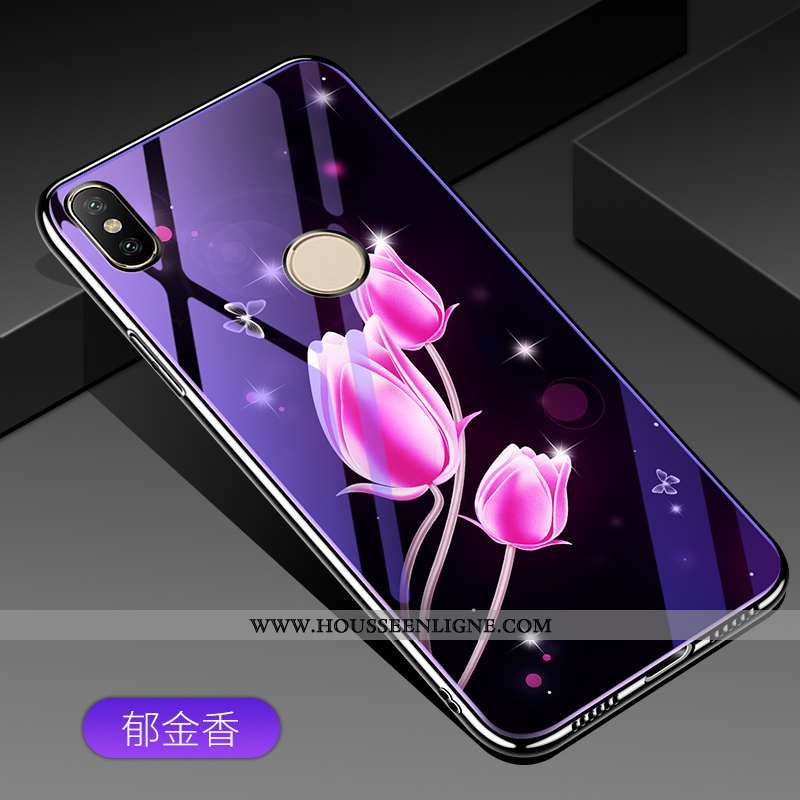 Étui Xiaomi Mi A2 Lite Personnalité Créatif Coque Petit Violet Téléphone Portable Rouge
