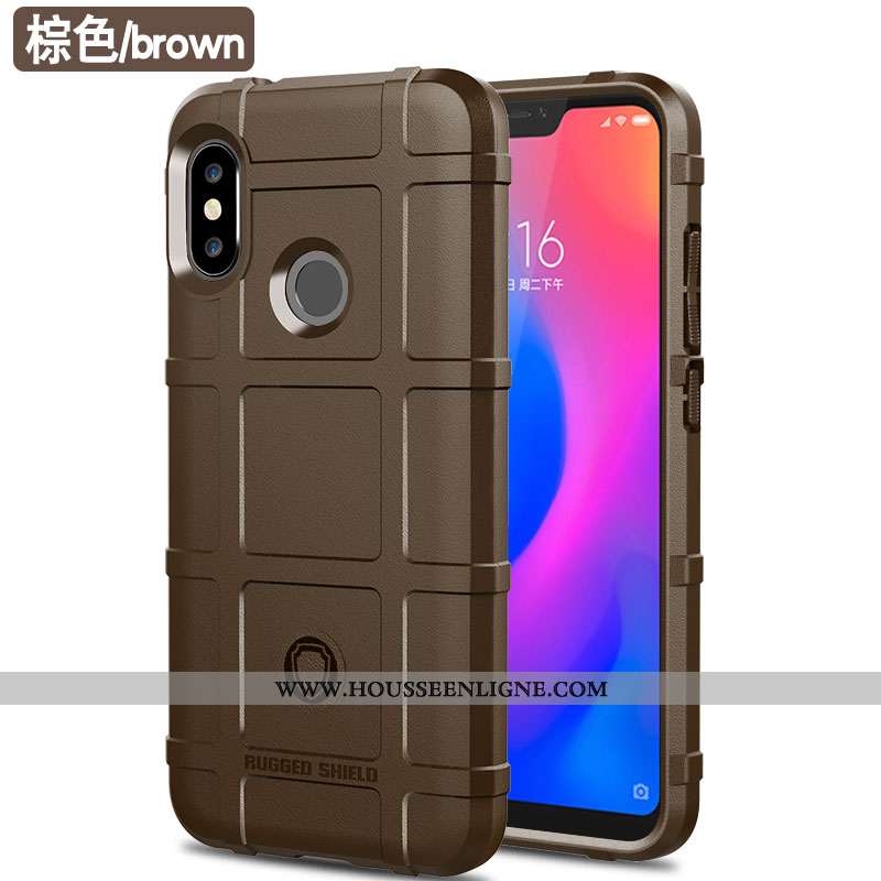 Étui Xiaomi Mi A2 Lite Protection Luxe Tout Compris Tendance Silicone Trois Défenses Ballon Marron
