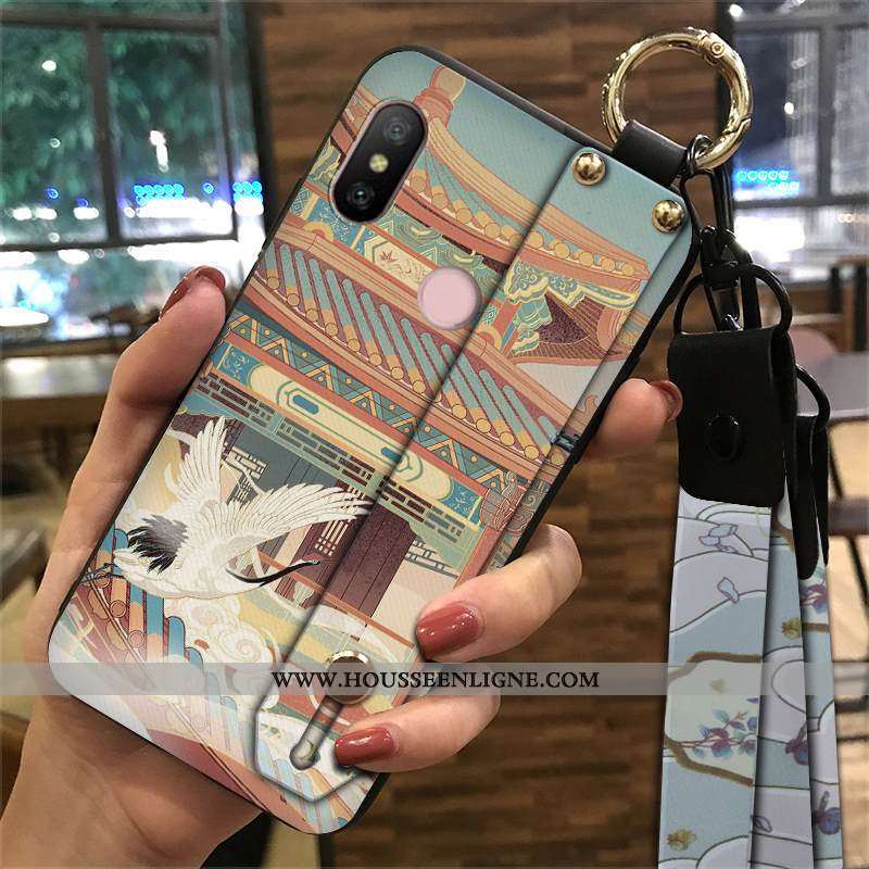 Étui Xiaomi Mi A2 Lite Protection Ornements Suspendus Petit Palais Vent Téléphone Portable Coque Ver