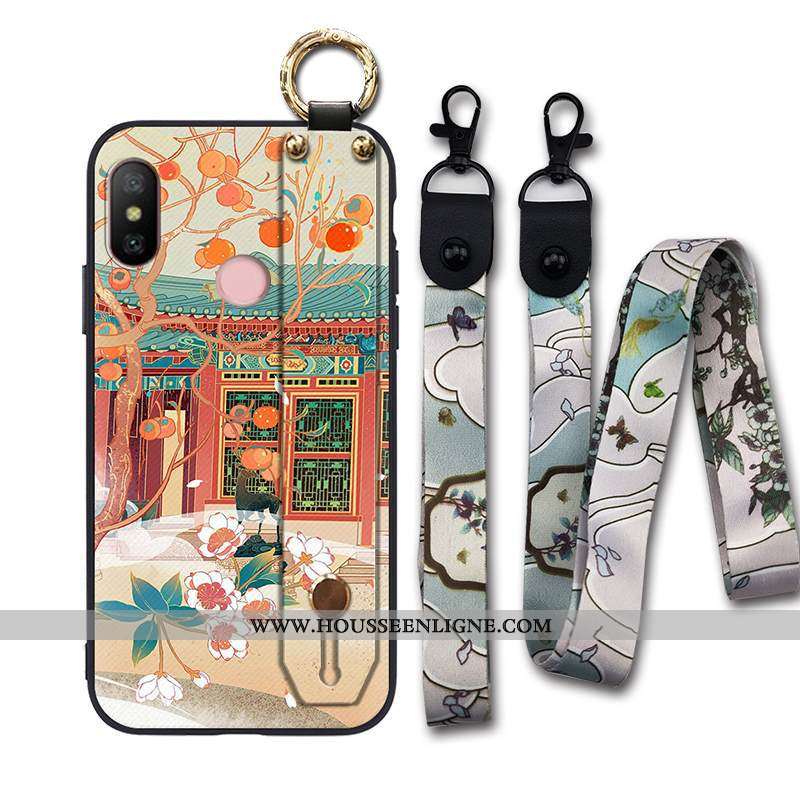 Étui Xiaomi Mi A2 Lite Protection Ornements Suspendus Petit Palais Vent Téléphone Portable Coque Ver