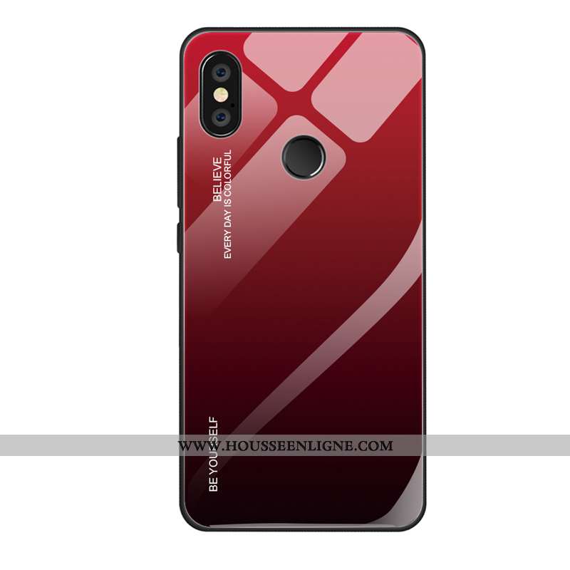 Étui Xiaomi Mi A2 Lite Tendance Fluide Doux Personnalité Rouge Créatif Tout Compris Délavé En Daim
