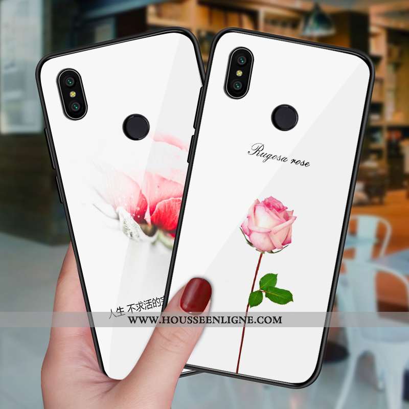 Étui Xiaomi Mi A2 Mode Verre Frais Tendance Incassable Personnalisé Créatif Blanche
