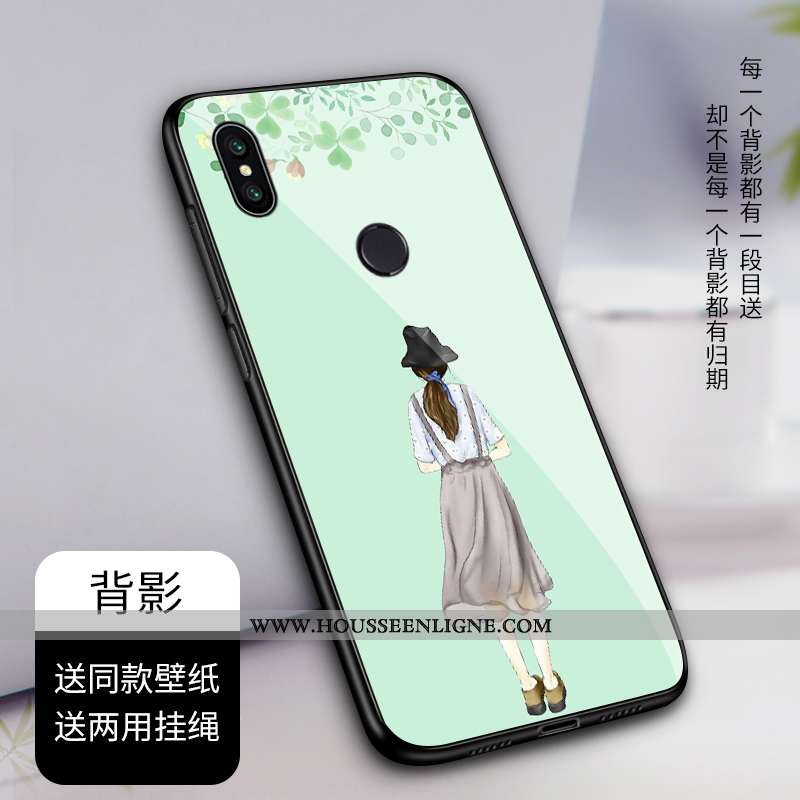 Étui Xiaomi Mi A2 Mode Verre Frais Tendance Incassable Personnalisé Créatif Blanche