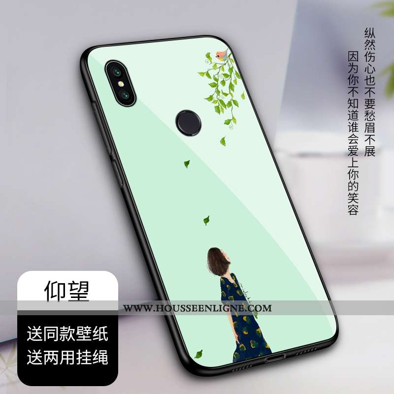 Étui Xiaomi Mi A2 Mode Verre Frais Tendance Incassable Personnalisé Créatif Blanche