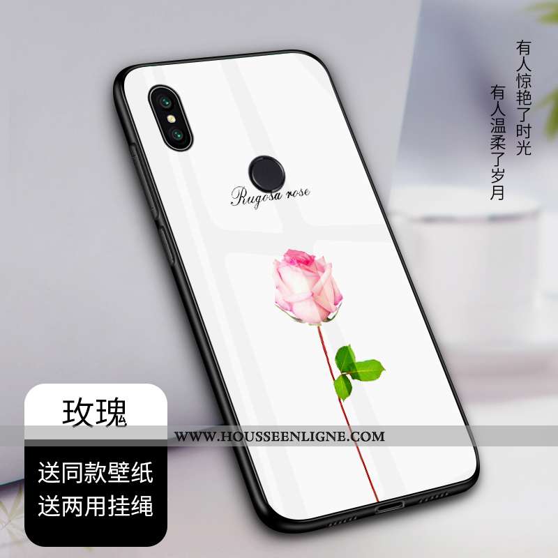 Étui Xiaomi Mi A2 Mode Verre Frais Tendance Incassable Personnalisé Créatif Blanche