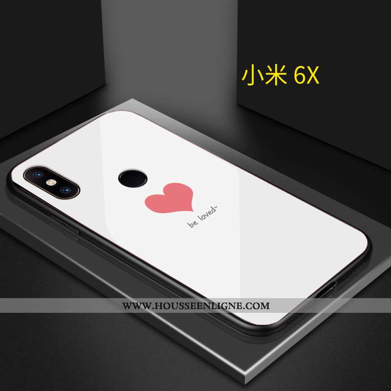 Étui Xiaomi Mi A2 Personnalité Créatif Amoureux Blanc Cœur Coque Blanche