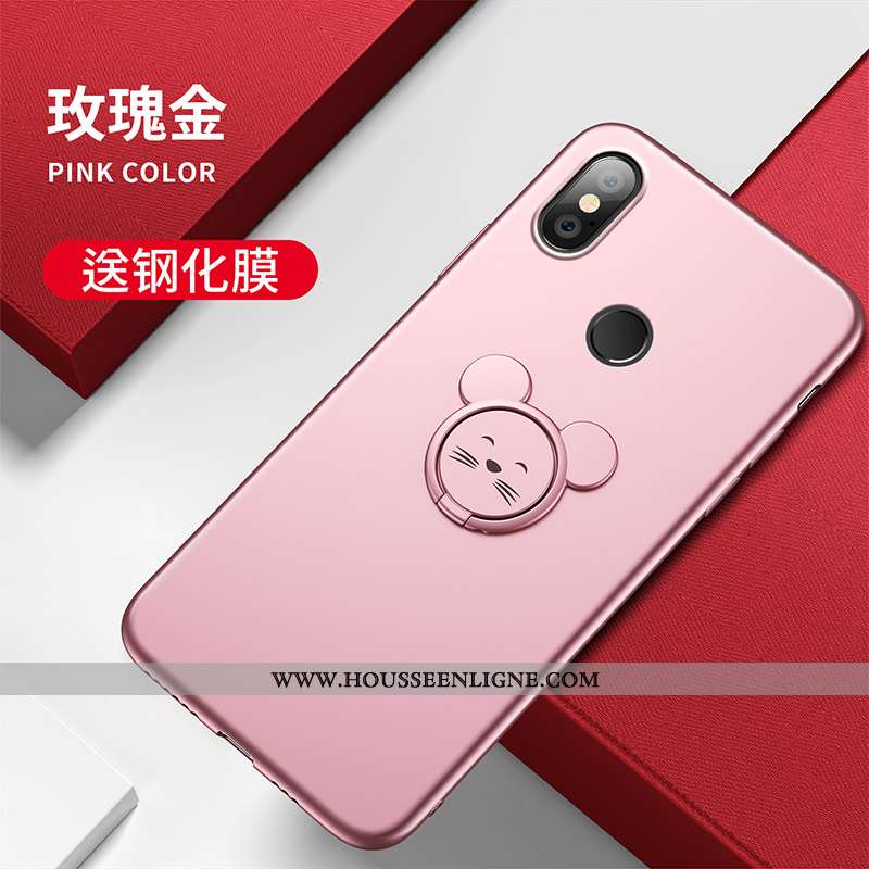 Étui Xiaomi Mi A2 Personnalité Créatif Protection Charmant Silicone Rat Rose