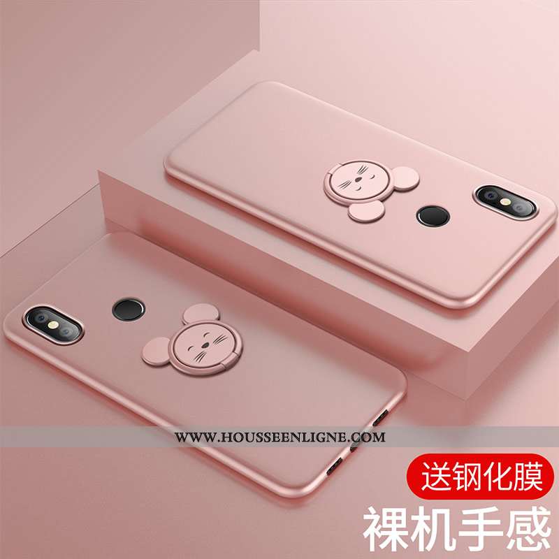 Étui Xiaomi Mi A2 Personnalité Créatif Protection Charmant Silicone Rat Rose