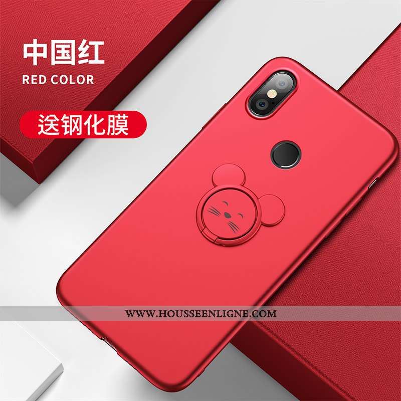 Étui Xiaomi Mi A2 Personnalité Créatif Protection Charmant Silicone Rat Rose