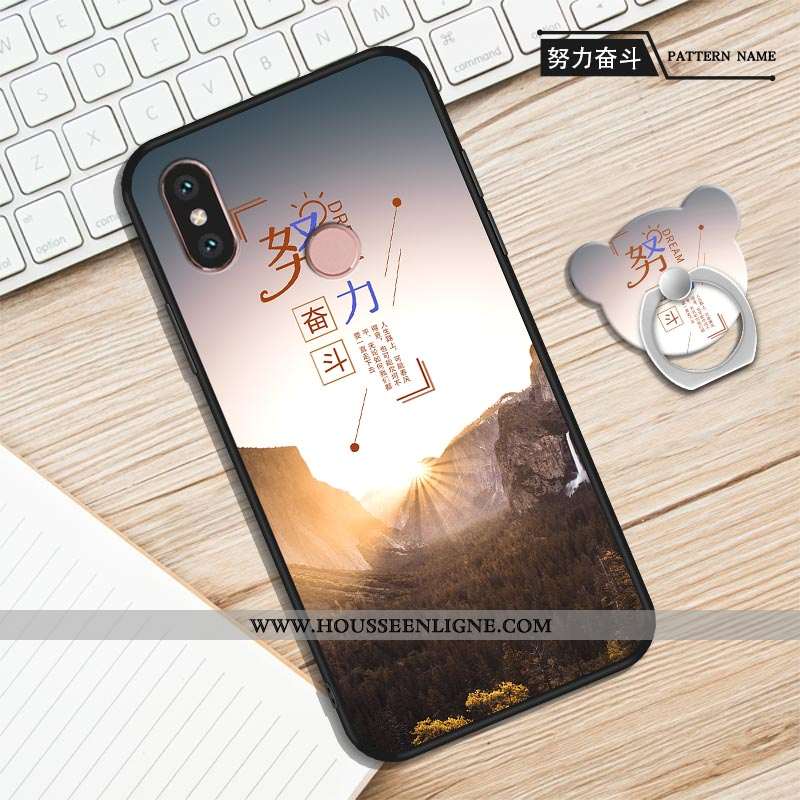 Étui Xiaomi Mi A2 Protection Personnalité Créatif Incassable Téléphone Portable Fluide Doux Violet