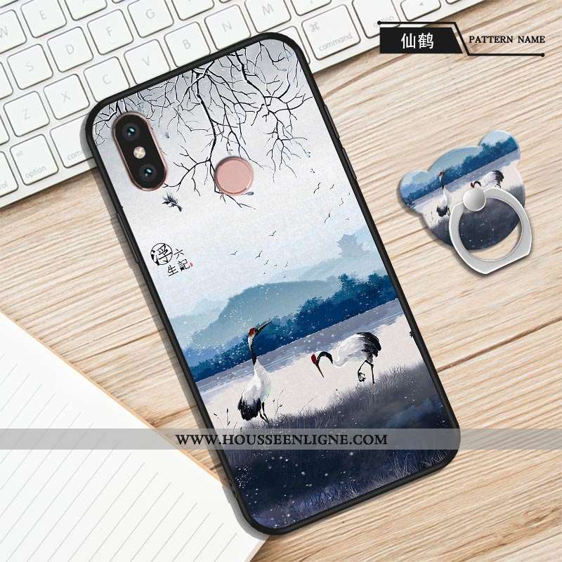 Étui Xiaomi Mi A2 Protection Personnalité Créatif Incassable Téléphone Portable Fluide Doux Violet