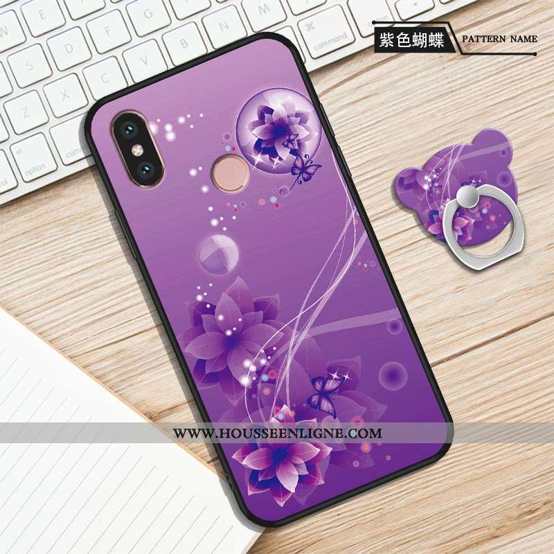 Étui Xiaomi Mi A2 Protection Personnalité Créatif Incassable Téléphone Portable Fluide Doux Violet
