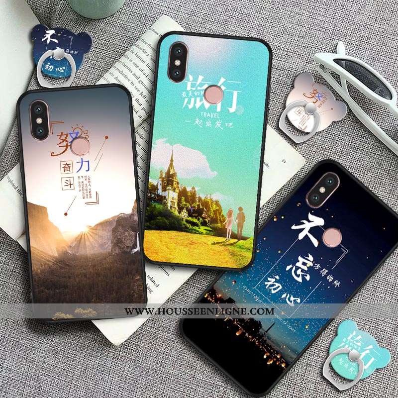 Étui Xiaomi Mi A2 Protection Personnalité Créatif Incassable Téléphone Portable Fluide Doux Violet