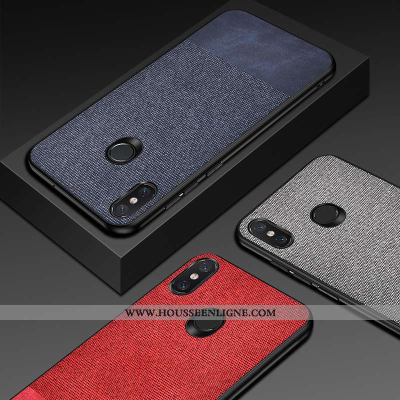 Étui Xiaomi Mi A2 Silicone Cuir Tout Compris Incassable Téléphone Portable Antidérapant Bleu