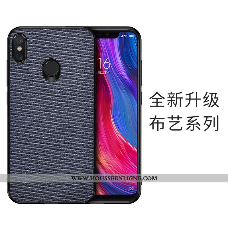 Étui Xiaomi Mi A2 Silicone Cuir Tout Compris Incassable Téléphone Portable Antidérapant Bleu