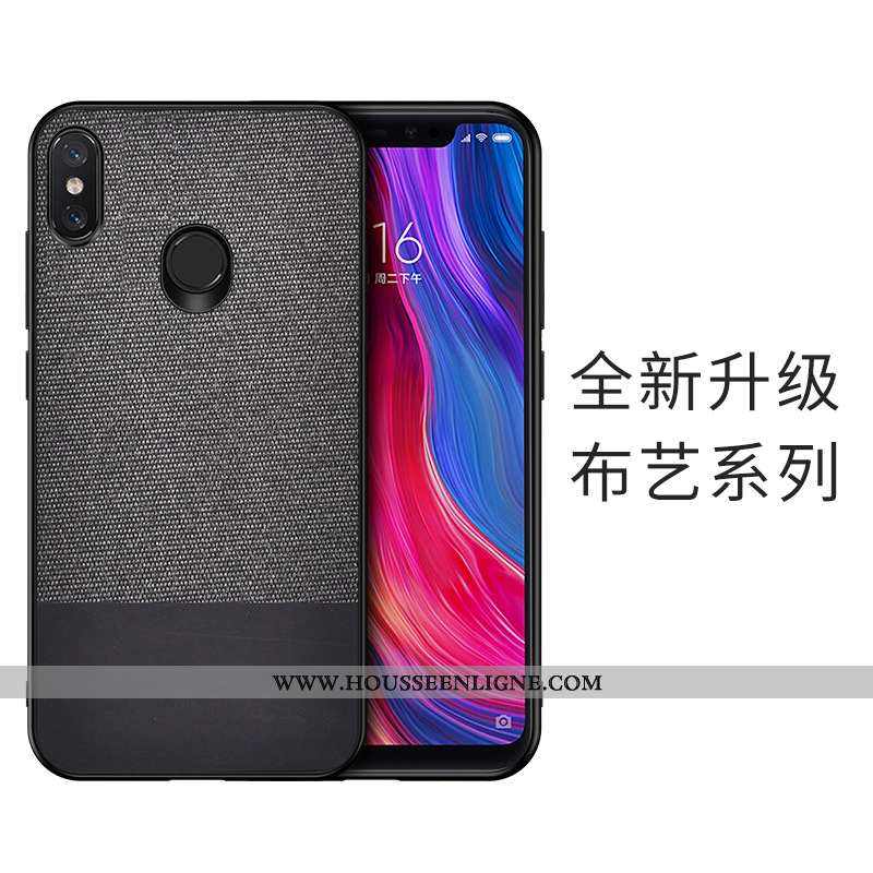 Étui Xiaomi Mi A2 Silicone Cuir Tout Compris Incassable Téléphone Portable Antidérapant Bleu