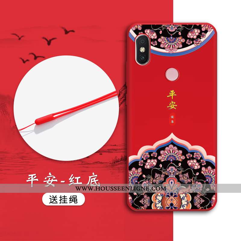 Étui Xiaomi Mi A2 Tendance Fluide Doux Tout Compris Téléphone Portable Petit Vent Rouge