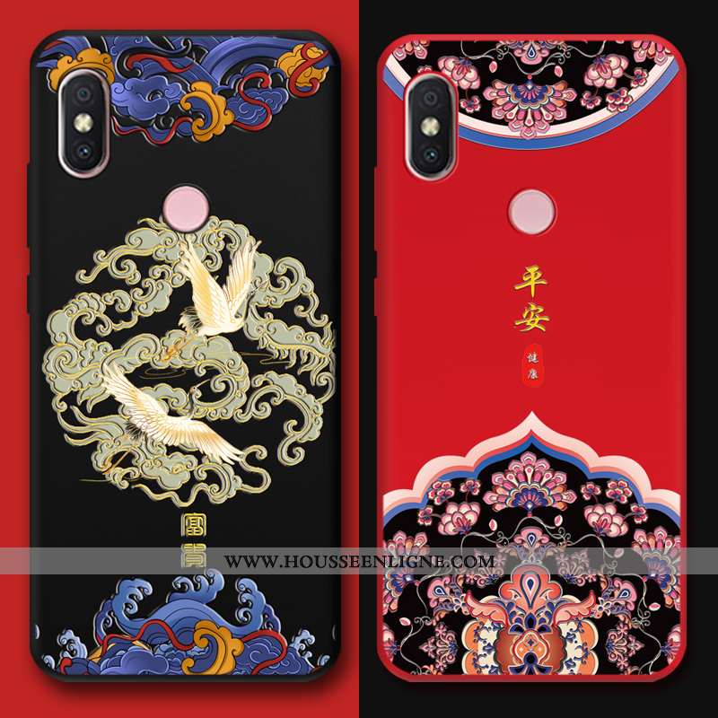 Étui Xiaomi Mi A2 Tendance Fluide Doux Tout Compris Téléphone Portable Petit Vent Rouge