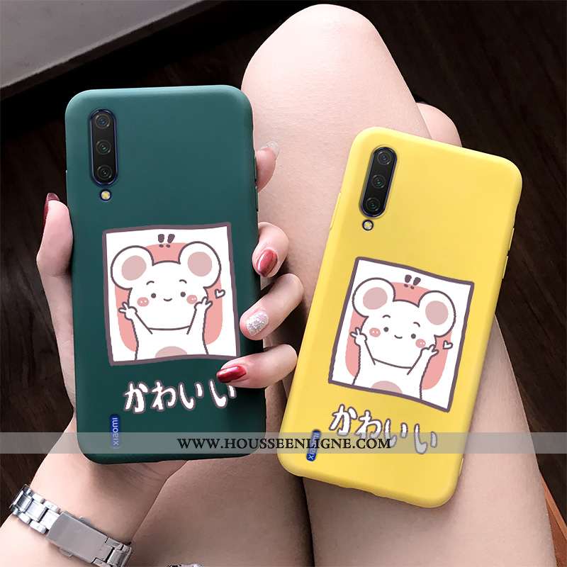 Étui Xiaomi Mi A3 Charmant Tendance Protection Tout Compris Rat Net Rouge Fluide Doux Verte