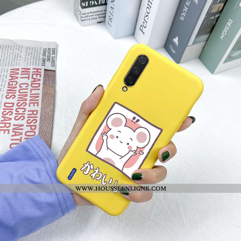 Étui Xiaomi Mi A3 Charmant Tendance Protection Tout Compris Rat Net Rouge Fluide Doux Verte