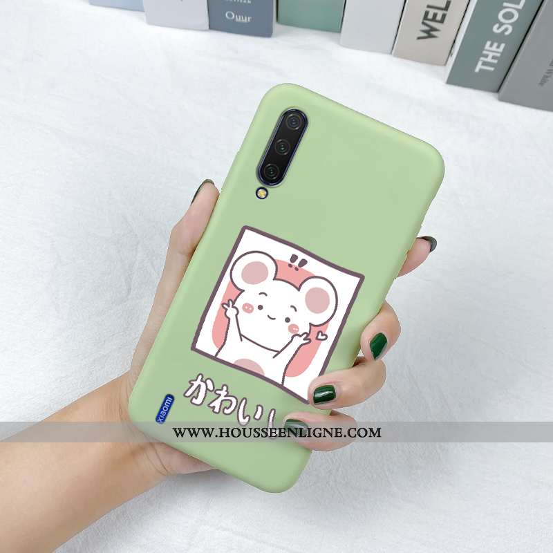 Étui Xiaomi Mi A3 Charmant Tendance Protection Tout Compris Rat Net Rouge Fluide Doux Verte