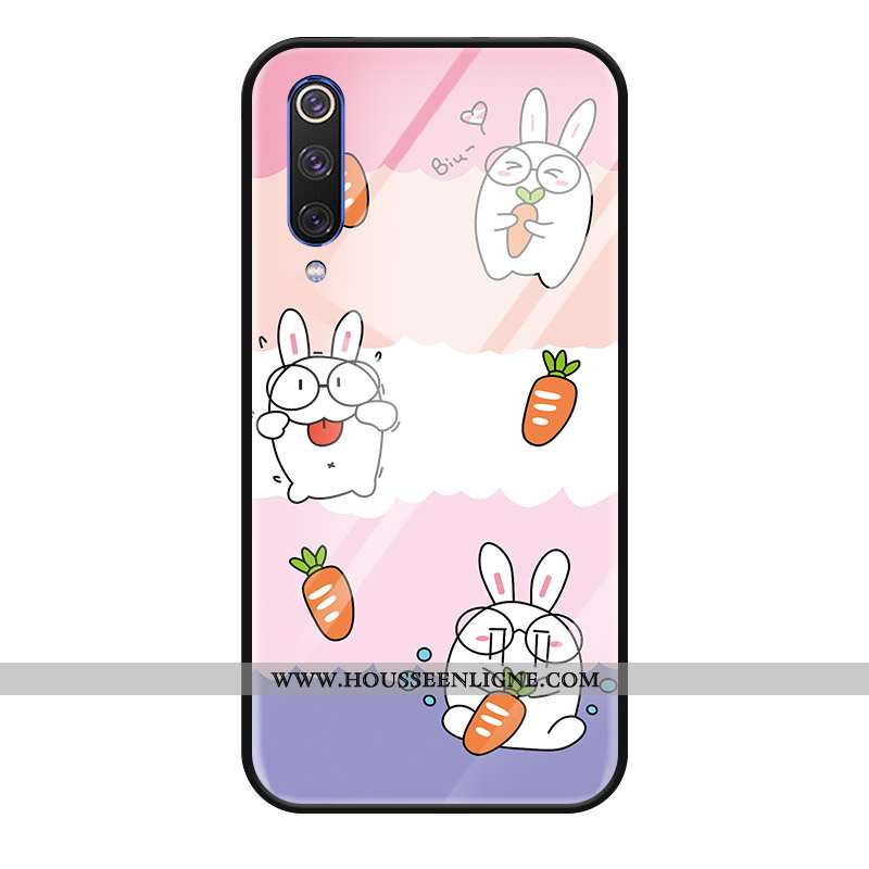 Étui Xiaomi Mi A3 Créatif Dessin Animé Cœur Tout Compris Petit Téléphone Portable Coque Blanche