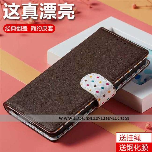 Étui Xiaomi Mi A3 Cuir Protection Modèle Housse Téléphone Portable Coque Reversible Noir