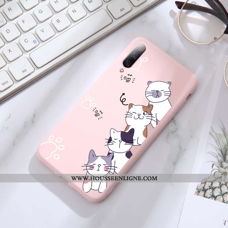 Étui Xiaomi Mi A3 Dessin Animé Ultra Tendance Tout Compris Silicone Protection Personnalité Rose