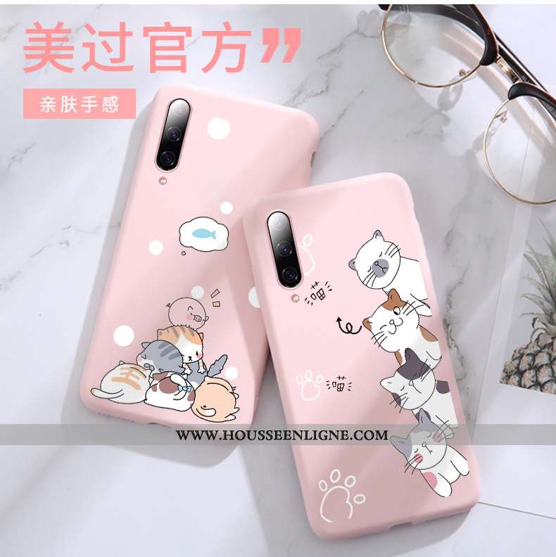 Étui Xiaomi Mi A3 Dessin Animé Ultra Tendance Tout Compris Silicone Protection Personnalité Rose