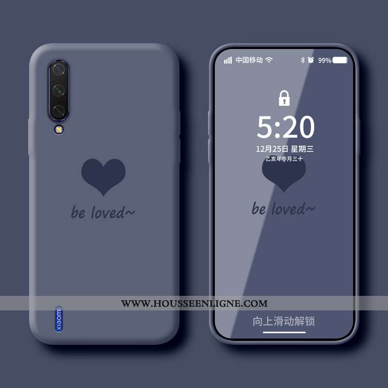 Étui Xiaomi Mi A3 Fluide Doux Silicone Amoureux Vent Nouveau Protection Verte