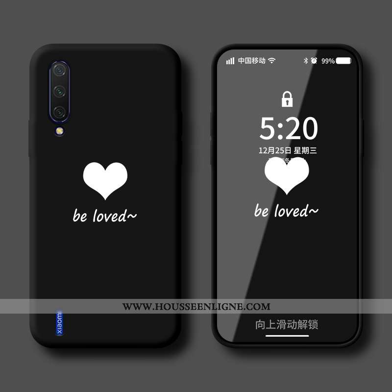 Étui Xiaomi Mi A3 Fluide Doux Silicone Amoureux Vent Nouveau Protection Verte